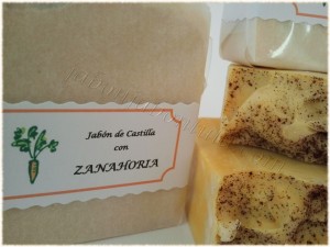 Jabon de Castilla con Zanahoria, aceite de oliva y leche de cabra